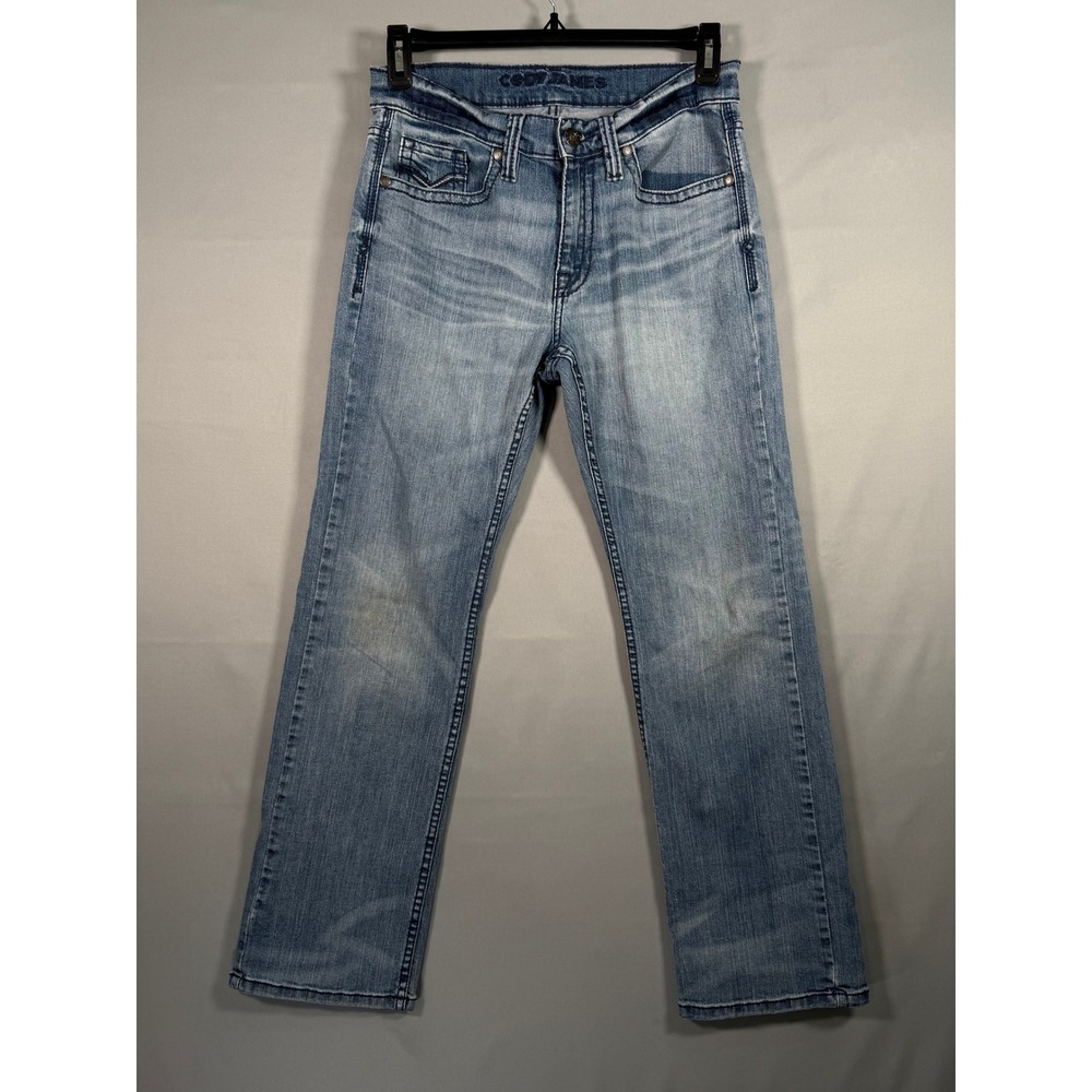 Cody James Mens Light Wash‎ Denim Jeans Straight Leg 30x30 (Act 33x29)